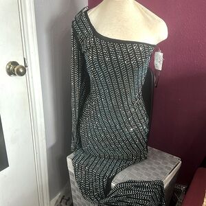 Vestido largo asimétrico